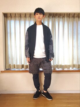 風美 圭さん（メンズ・171cm）の冬コーディネート