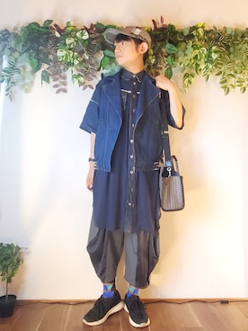 「MARC JACOBS（マークジェイコブス）のアイテム（バッグ）」を使った、風美 圭さん（メンズ・171cm）の夏コーディネート