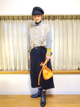 「gomme（ゴム）のアイテム（トップス）」を使った、風美 圭さん（メンズ・171cm）の冬コーディネート