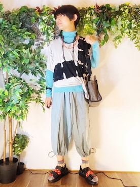 「MARC JACOBS（マークジェイコブス）のアイテム（バッグ）」を使った、風美 圭さん（メンズ・171cm）の夏コーディネート
