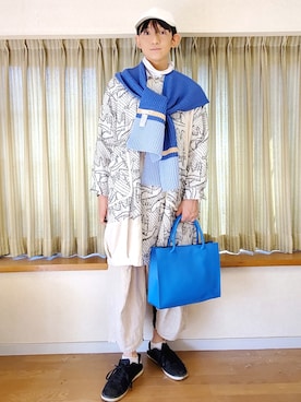 「gomme（ゴム）のアイテム（ジャケット/アウター）」を使った、風美 圭さん（メンズ・171cm）の冬コーディネート