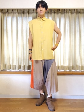 「gomme（ゴム）のアイテム」を使った、風美 圭さん（メンズ・171cm）の夏コーディネート