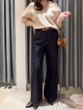 「DouDou（ドゥドゥ）のアイテム」を使った、yuriaさん（レディース・166cm）の冬コーディネート