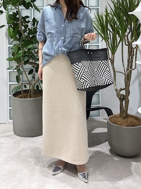 「DouDou（ドゥドゥ）のアイテム（ワンピース/ドレス）」を使った、yuriaさん（レディース・166cm）の春コーディネート