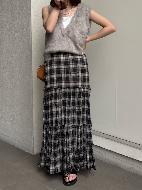 セール】チェックワッシャースカート（スカート）｜DouDou（ドゥドゥ  