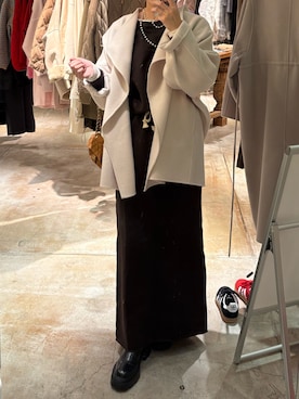 「DouDou（ドゥドゥ）のアイテム」を使った、yuriaさん（レディース・166cm）の冬コーディネート