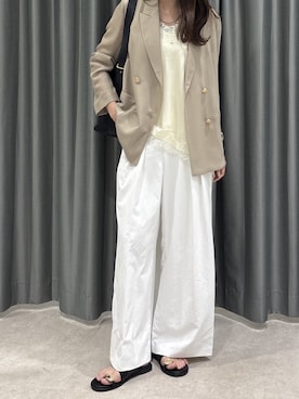 「アイテム（ジャケット/アウター）」を使った、yuriaさん（レディース・166cm）の春コーディネート