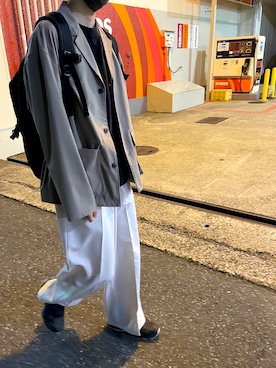 「CHUMS（チャムス）のアイテム（バッグ）」を使った、daiさん（メンズ・170cm）の春コーディネート