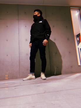 「ザノースフェイス」｜「アイテム（マウンテンパーカー）」を使った、natafu812さん（メンズ・176cm）の秋コーディネート