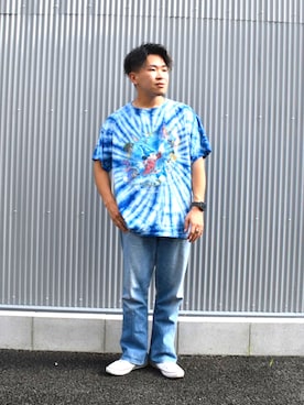 「リーバイス」｜古着屋olfeさん（メンズ・165cm）の夏コーディネート