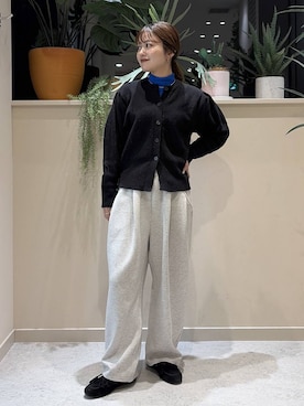 「アイテム（モカシン/デッキシューズ）」を使った、まりな LOWRYSFARMさん（レディース・161cm・20代）の冬コーディネート