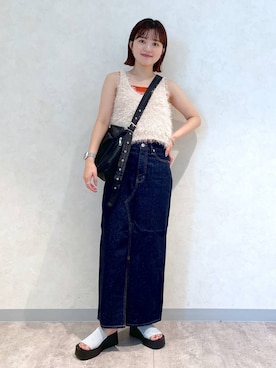 「アイテム（タンクトップ）」を使った、まりな LOWRYSFARMさん（レディース・161cm・20代）の夏コーディネート