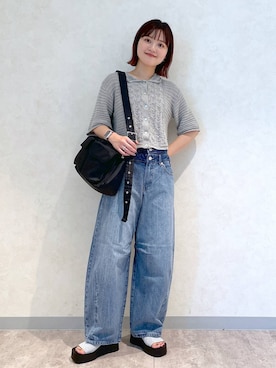 「LOWRYS FARM（ローリーズファーム）のアイテム（サンダル）」を使った、まりな LOWRYSFARMさん（レディース・161cm）の夏コーディネート