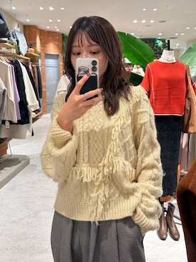 「アイテム（モカシン/デッキシューズ）」を使った、まりな LOWRYSFARMさん（レディース・161cm・20代）の冬コーディネート