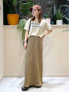 「高見え」｜「アイテム（帽子）」を使った、まりな LOWRYSFARMさん（レディース・161cm）の夏コーディネート