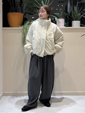 「アイテム（モカシン/デッキシューズ）」を使った、まりな LOWRYSFARMさん（レディース・161cm・20代）の冬コーディネート