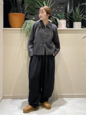 「アイテム（ブルゾン、グレー系）」を使った、まりな LOWRYSFARMさん（レディース・161cm）の秋コーディネート