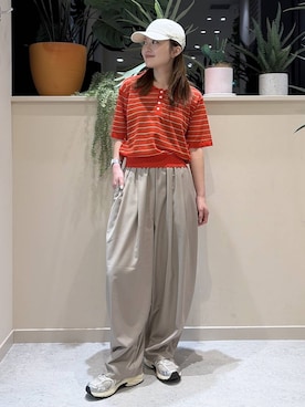 「LOWRYS FARM（ローリーズファーム）のアイテム（帽子）」を使った、まりな LOWRYSFARMさん（レディース・161cm）の春コーディネート