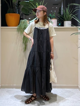「アイテム（帽子）」を使った、まりな LOWRYSFARMさん（レディース・161cm・20代）の夏コーディネート