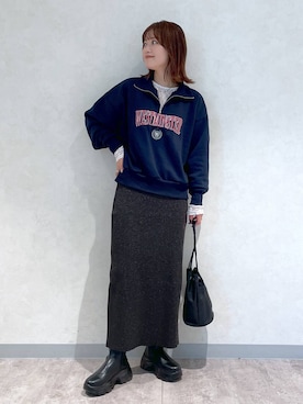 「アイテム（スウェット）」を使った、まりな LOWRYSFARMさん（レディース・161cm・20代）の秋コーディネート