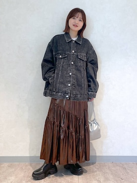 「ドットエスティ秋コーデ」｜「アイテム（ジャケット/アウター）」を使った、まりな LOWRYSFARMさん（レディース・161cm）の秋コーディネート