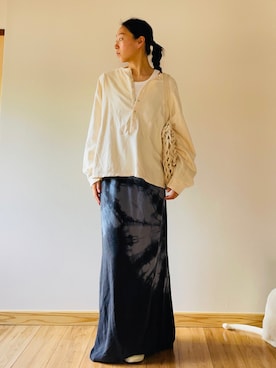 「H&M（エイチ・アンド・エム）のアイテム（タンクトップ、ホワイト系）」を使った、purpleleafさん（レディース・169cm）の春コーディネート