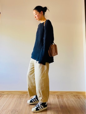 「INHERIT（インヘリット）のアイテム」を使った、purpleleafさん（レディース・169cm）の春コーディネート