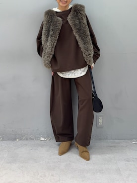 「アイテム（その他アウター）」を使った、nakataさん（レディース・153cm）の秋コーディネート