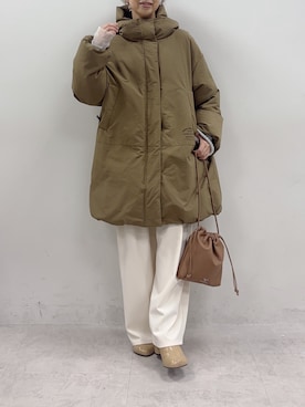 「アイテム（スラックス）」を使った、nakataさん（レディース・153cm）の秋コーディネート