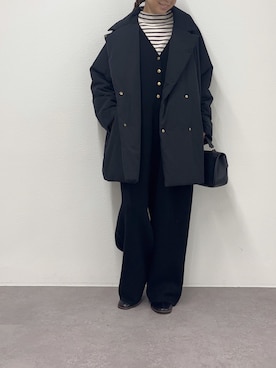 「アイテム（オールインワン・サロペット）」を使った、nakataさん（レディース・153cm）の秋コーディネート