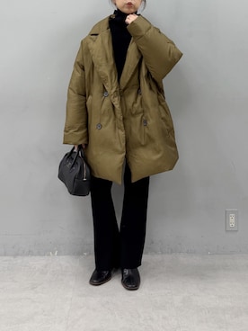 「アイテム（ジャケット/アウター、ベージュ系）」を使った、nakataさん（レディース・153cm）の秋コーディネート