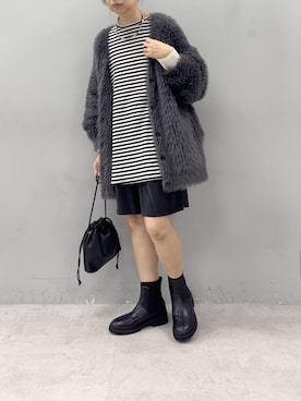 「アイテム（チョーカー）」を使った、nakataさん（レディース・153cm）の秋コーディネート
