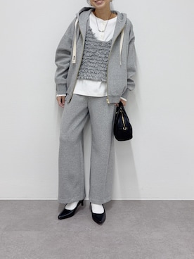 「アイテム（スウェットパンツ）」を使った、nakataさん（レディース・153cm）の秋コーディネート