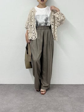 「アイテム（Tシャツ/カットソー）」を使った、nakataさん（レディース・153cm）の夏コーディネート