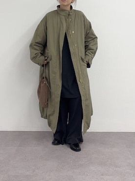 「アイテム（つなぎ/オールインワン）」を使った、nakataさん（レディース・153cm）の秋コーディネート