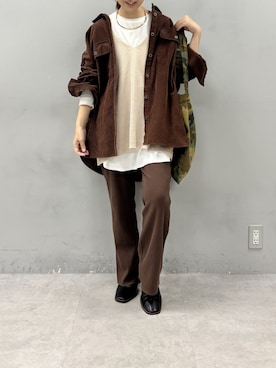 「アイテム（チョーカー）」を使った、nakataさん（レディース・153cm）の秋コーディネート