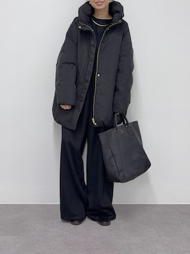 「アイテム（オールインワン・サロペット）」を使った、nakataさん（レディース・153cm）の冬コーディネート