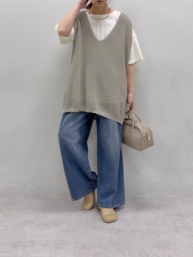 「PUAL CE CIN（ピュアルセシン）のアイテム」を使った、nakataさん（レディース・153cm）の春コーディネート