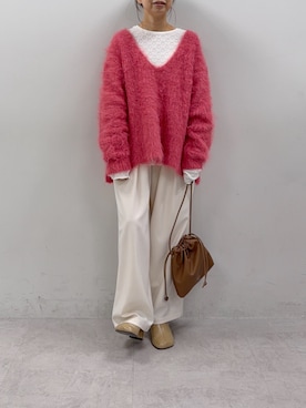 「アイテム（スラックス）」を使った、nakataさん（レディース・153cm）の冬コーディネート