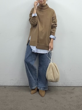 「PUAL CE CIN（ピュアルセシン）のアイテム」を使った、nakataさん（レディース・153cm）の秋コーディネート
