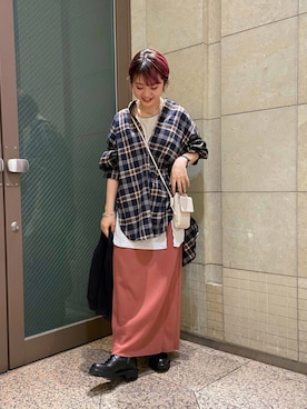 「ミニショルダー」｜「アイテム（その他）」を使った、𝐡𝐢𝐧𝐚さん（レディース・156cm）の夏コーディネート