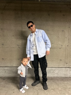 「パパと息子」｜sxxxtxxさん（メンズ・178cm）の春コーディネート