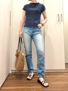 「YANUK（ヤヌーク）のアイテム」を使った、おけいさん（レディース・159cm）の夏コーディネート