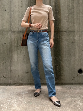 「CELINE（セリーヌ）のアイテム（ショルダーバッグ）」を使った、おけいさん（レディース・159cm）の秋コーディネート