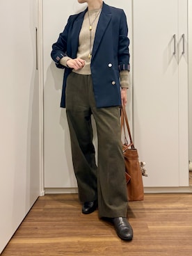 「アイテム（ビジネスバッグ）」を使った、おけいさん（レディース・159cm）の冬コーディネート