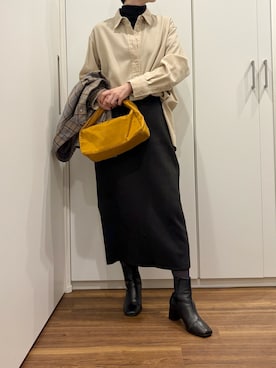 「アイテム（ハンドバッグ）」を使った、おけいさん（レディース・159cm）の秋コーディネート