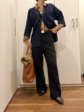 「アイテム（パンプス）」を使った、おけいさん（レディース・159cm）の秋コーディネート