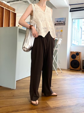 「アイテム（トートバッグ）」を使った、OKEIさん（骨格ナチュラル・レディース・159cm）の夏コーディネート