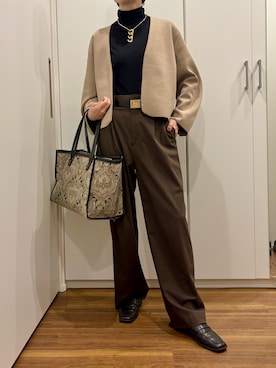 おけいさん（骨格ナチュラル・レディース・159cm）の冬コーディネート