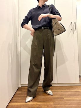 「A VACATION（アヴァケーション）のアイテム」を使った、おけいさん（レディース・159cm）の夏コーディネート